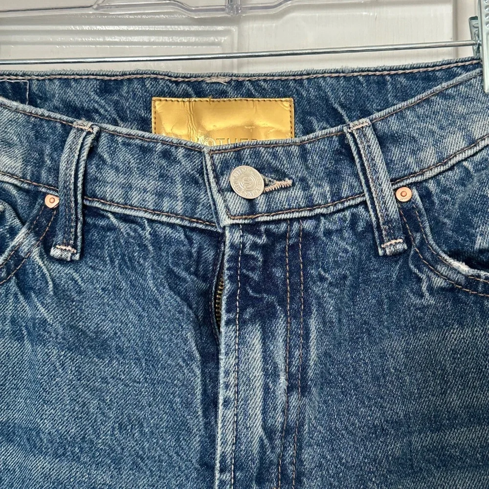 Mother Superior The Bookie Flood DILLIGAF Denim Size 28 Distressed Bootcut Mid - Picture 4 of 11